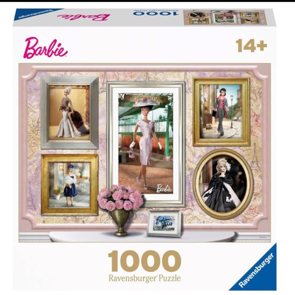 Complete Ravensburger Barbie Fashion In Paris 1000 Piece Puzzle